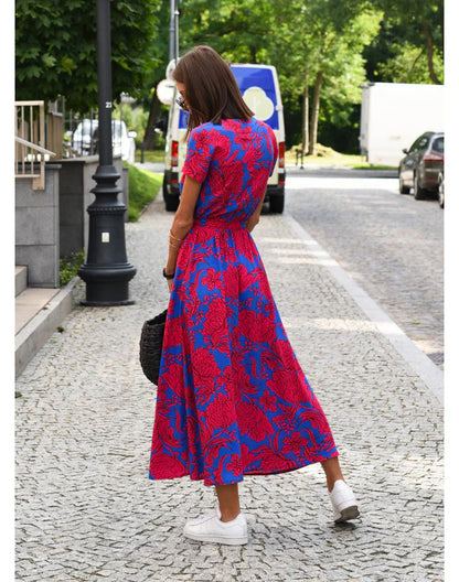 Delia™ Vestido Elegante con Escote en V y Corte Moldeador