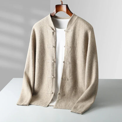 Torvian™ Cárdigan masculino de cashmere con diseño clásico