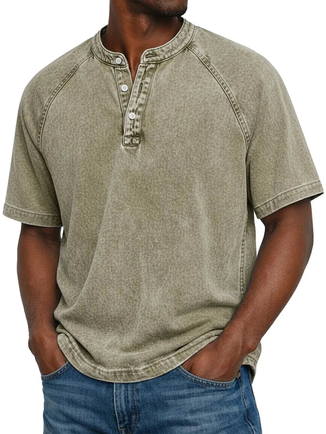 Zaviero™ Camisa Vintage para Hombres con Botones