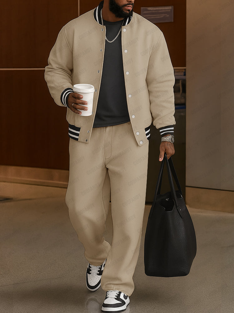Demerio™ Conjunto masculino elegante de chaqueta y pantalón a rayas