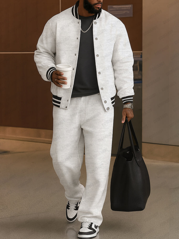 Demerio™ Conjunto masculino elegante de chaqueta y pantalón a rayas