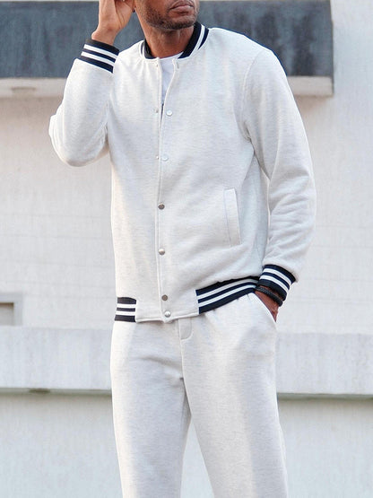 Demerio™ Conjunto masculino elegante de chaqueta y pantalón a rayas