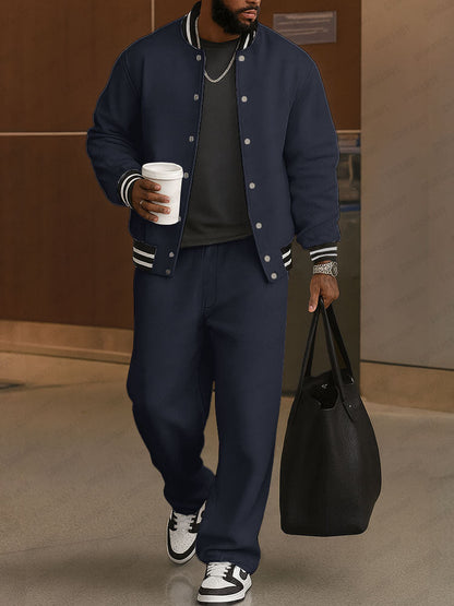 Demerio™ Conjunto masculino elegante de chaqueta y pantalón a rayas
