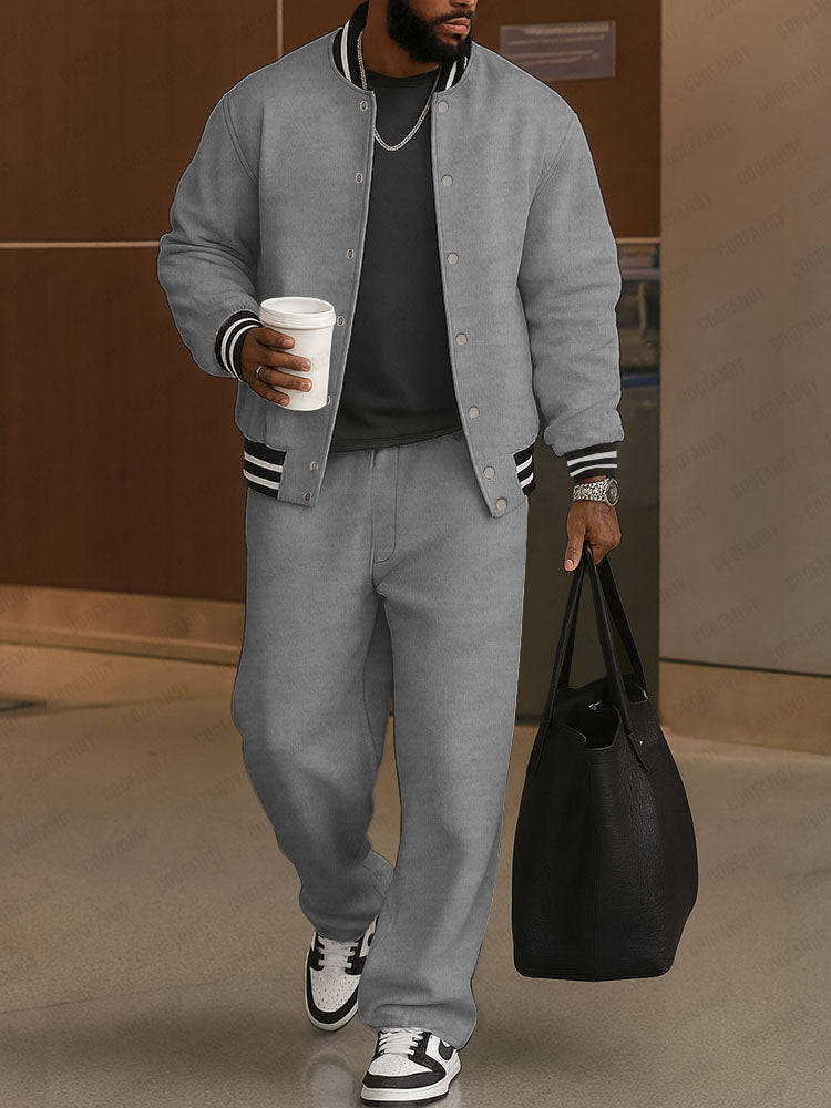 Demerio™ Conjunto masculino elegante de chaqueta y pantalón a rayas