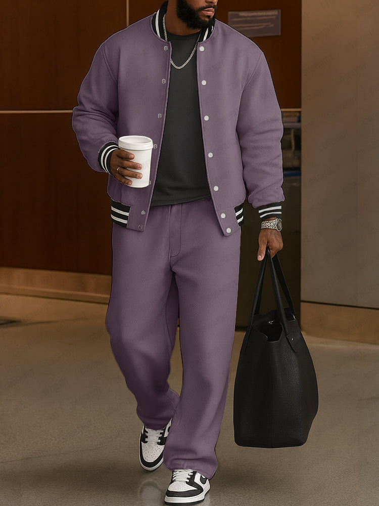 Demerio™ Conjunto masculino elegante de chaqueta y pantalón a rayas