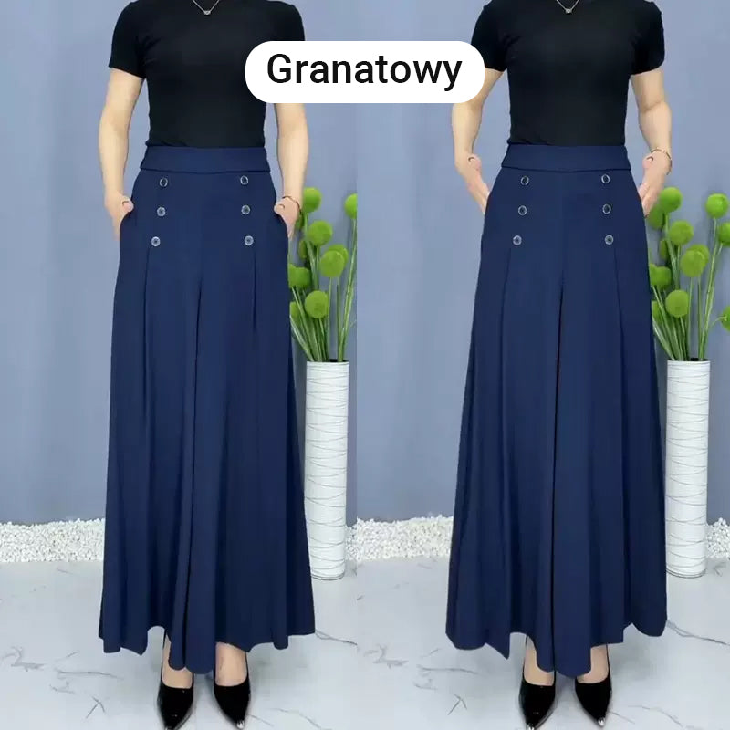 Ansira™ Pantalones plisados elegantes con pierna ancha