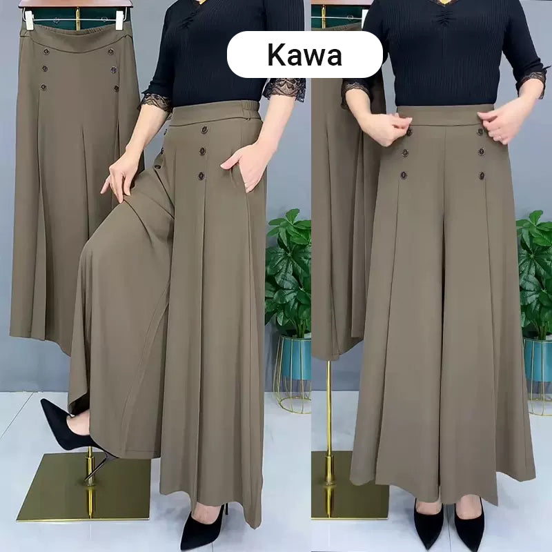 Ansira™ Pantalones plisados elegantes con pierna ancha