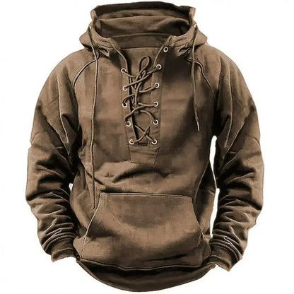 Kelvane™ Sudadera con Capucha Estilo Vikingo para Hombre