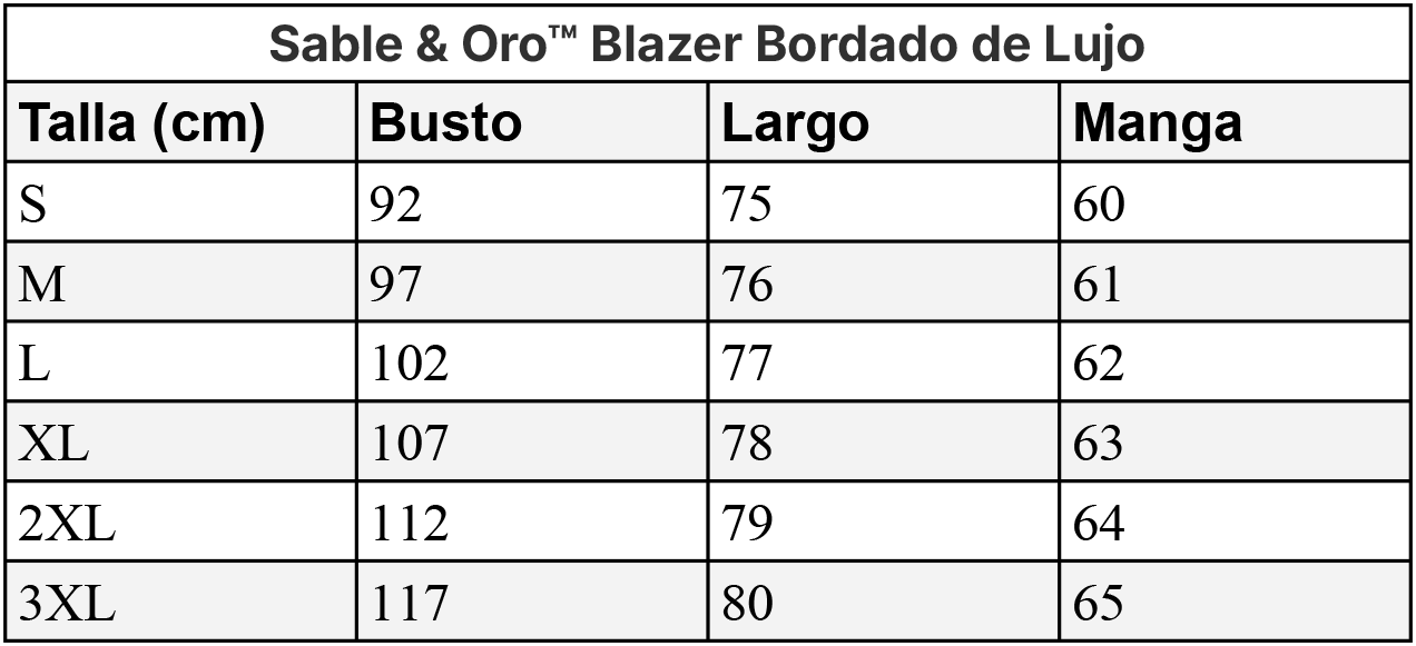 Sable & Oro™ Blazer Bordado de Lujo