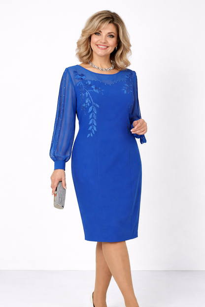 Senara™ Vestido Escote Suave con Bordado
