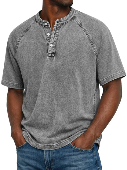 Zaviero™ Camisa Vintage para Hombres con Botones