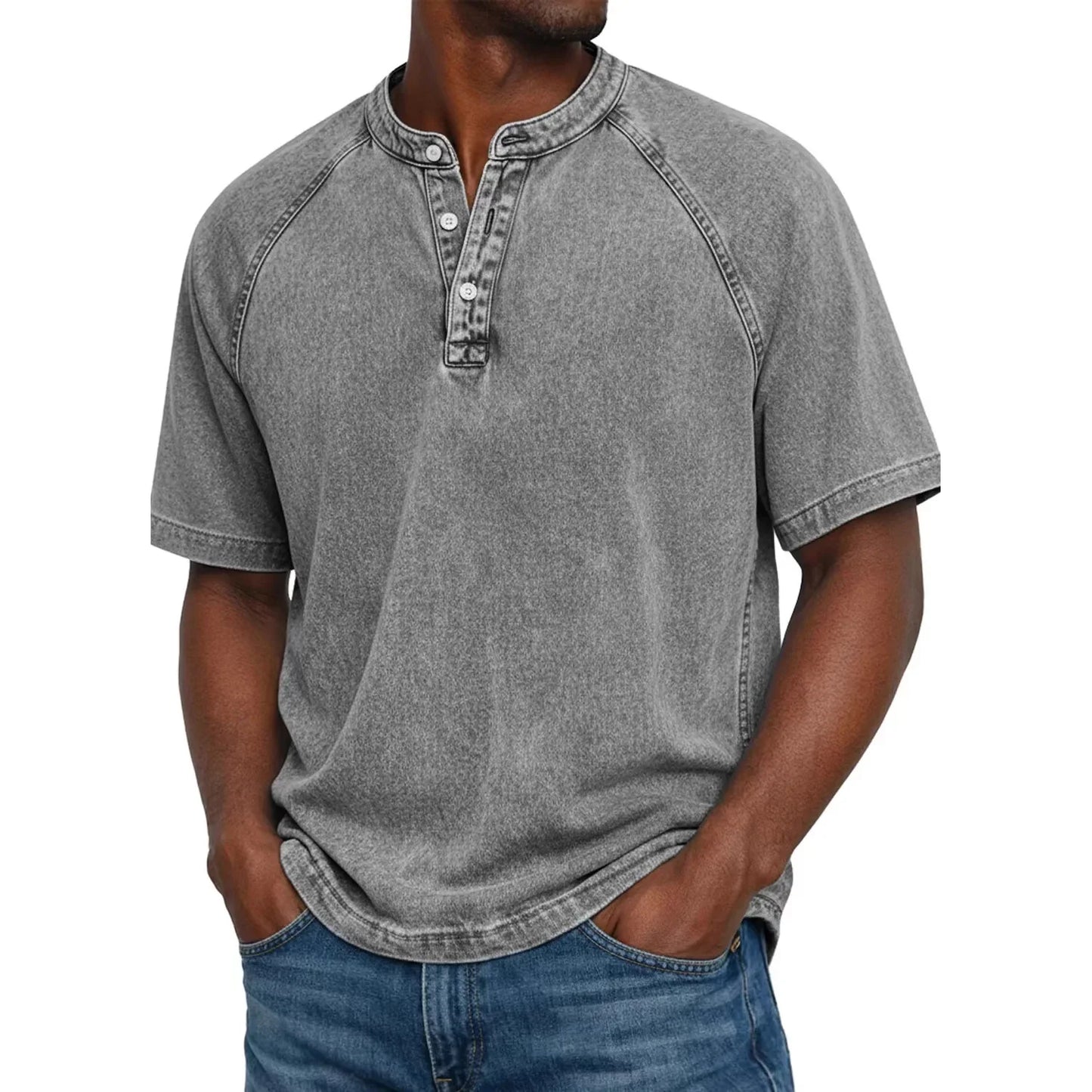 Zaviero™ Camisa Vintage para Hombres con Botones