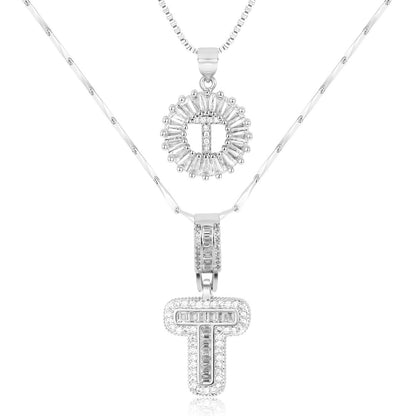 Primrose™ Collares Iniciales de Letra con Diamantes de 14k (2 piezas)
