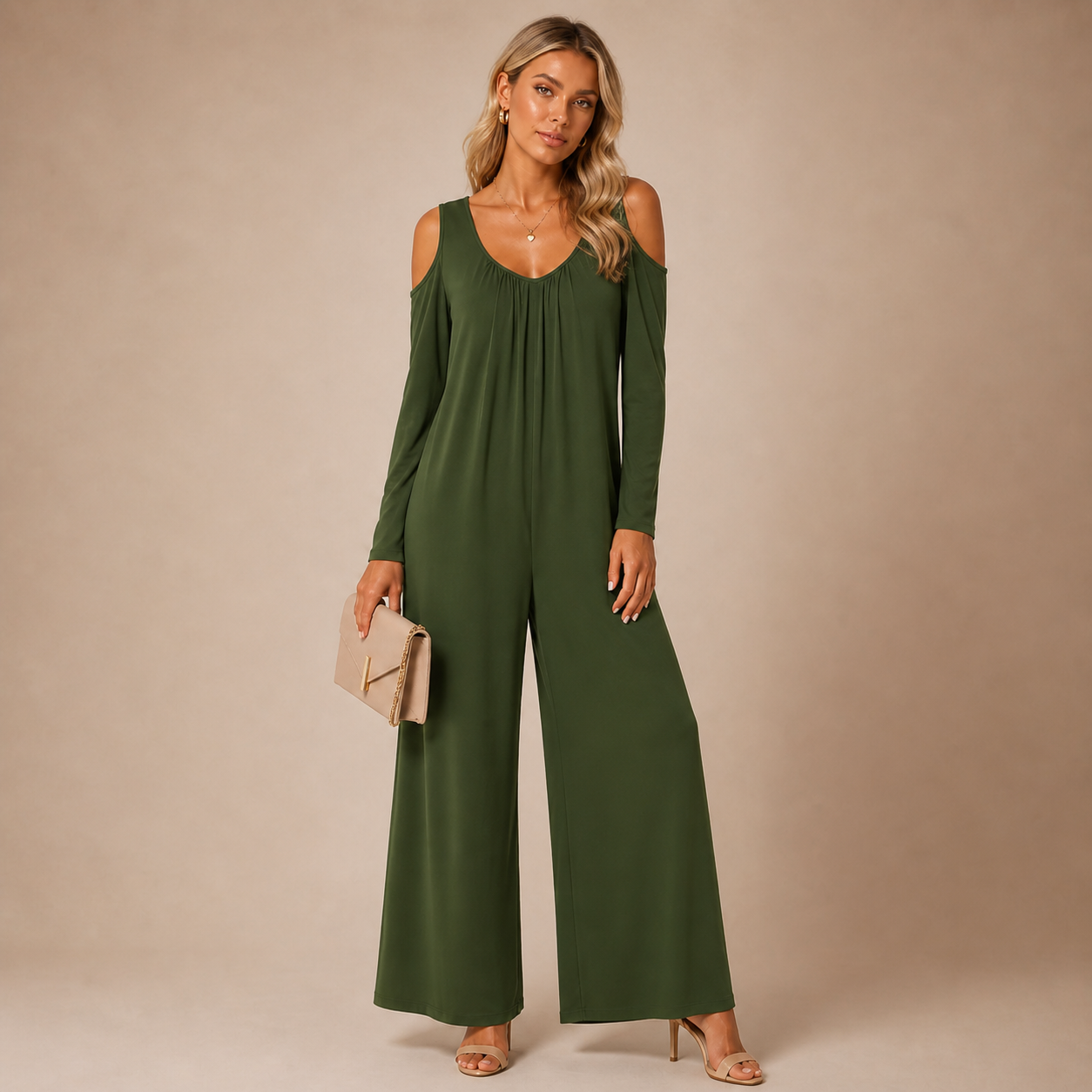 Tansira™ Jumpsuit Elegante con Hombros Descubiertos y Aretes Incluidos