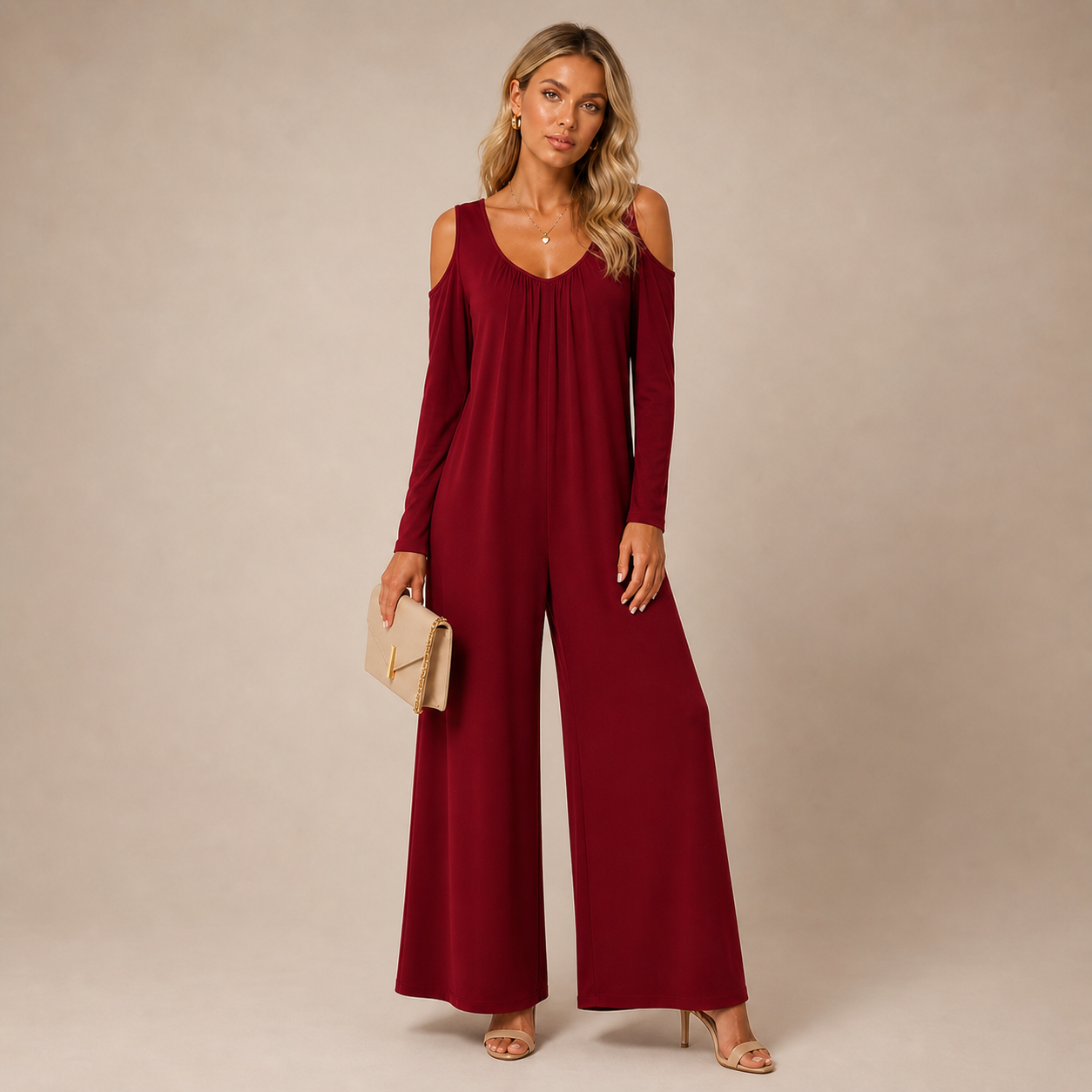 Tansira™ Jumpsuit Elegante con Hombros Descubiertos y Aretes Incluidos