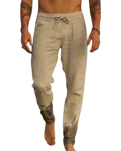 Sorevani™ Pantalón de Lino Playero Ligero y Transpirable