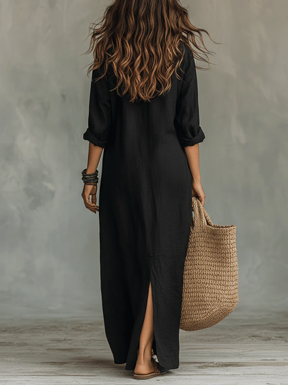 Hattie™ Vestido largo con botones