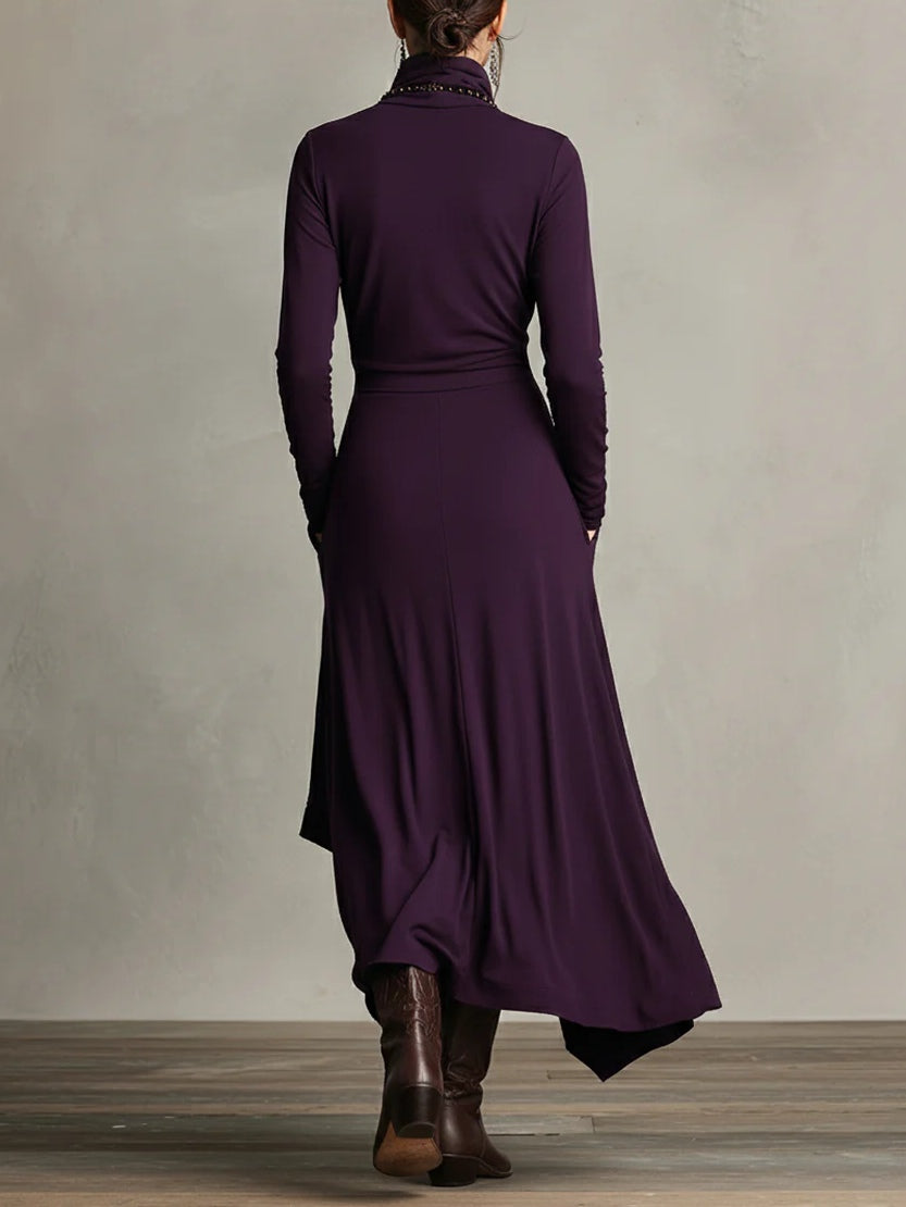 Quellora™ Vestido Maxi Capa Cruzada
