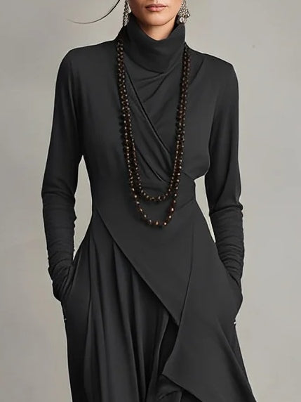 Quellora™ Vestido Maxi Capa Cruzada
