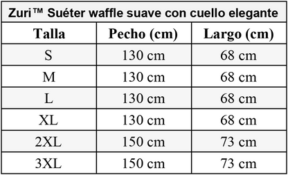 Zuri™ Suéter waffle suave con cuello elegante