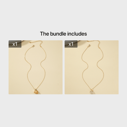 Taria™ Collar Minimalista con Colgante Irregular Bañado en Oro de 14K