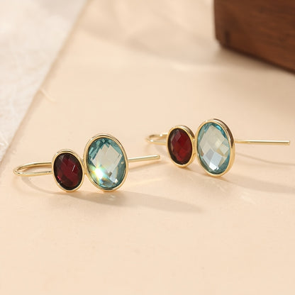 Perla™ Aretes Colgantes Ovalados con Diseño Artesanal Elegante