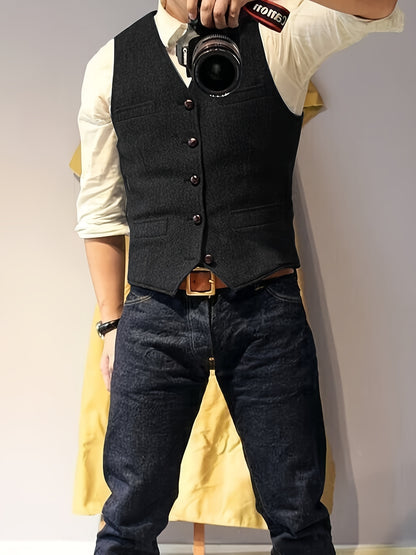 Zoltan | Chaleco Vintage de Espiga con Estilo Clásico y Elegancia Atemporal