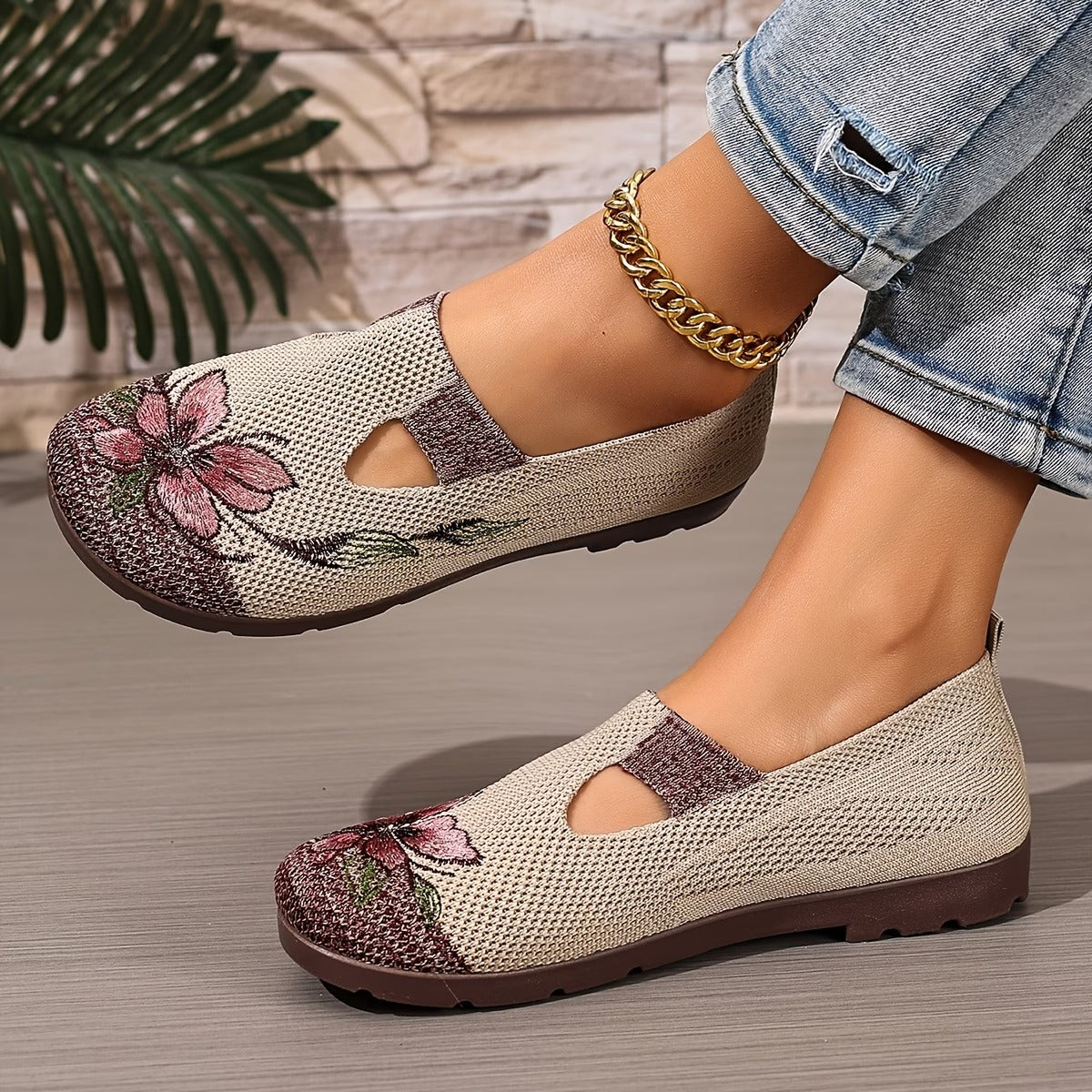 Liora™ Zapatos de mujer, transpirables, estéticos con bordado