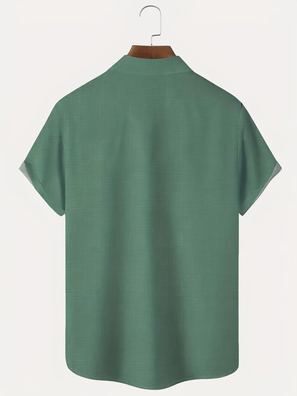 Carter™ Camisa Vintage para Hombre con Estampado Étnico y Estilo Tropical