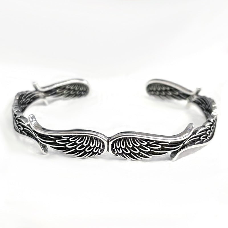 Celestium™ Pulsera Vintage con Alas de Ángel en Plata