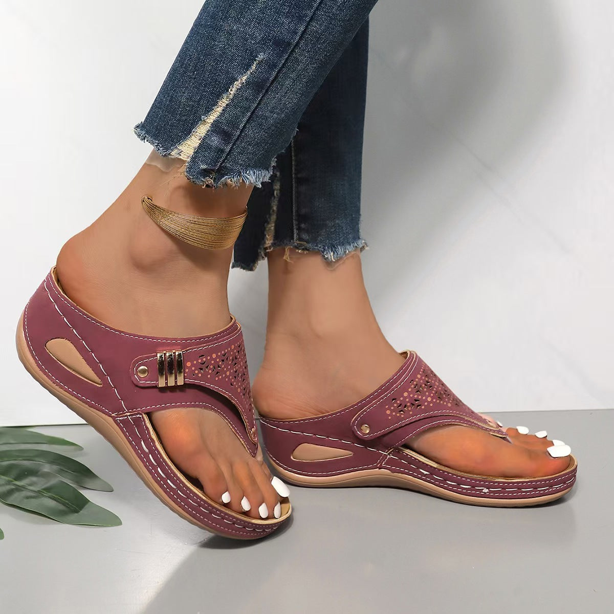 Navy™ Sandalias de Tacón Cómodas y con Soporte