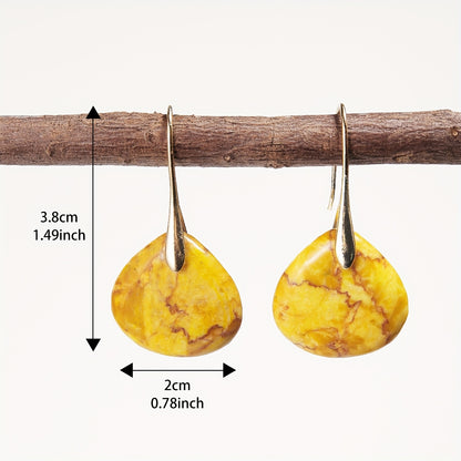 Mirea™ Aretes de Piedra Natural en Forma de Gota con Estilo Elegante