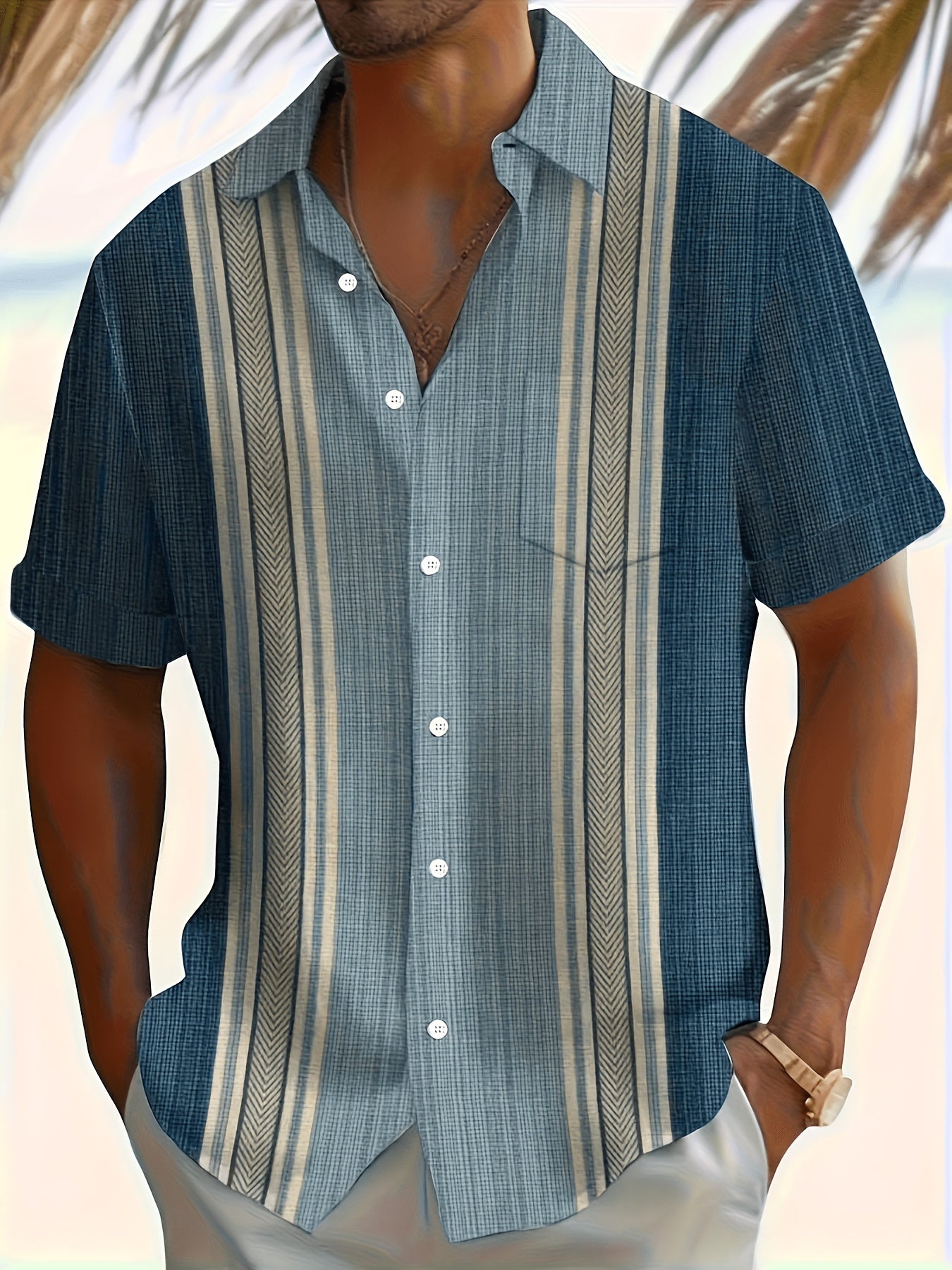 Axton | Camisa de Rayas para Hombre con Estilo Casual y Frescura Veraniega