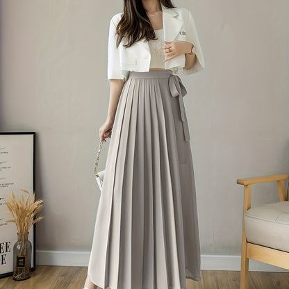 Caexine™ Pantalón de Pierna Ancha con Pliegues y Corte Elegante