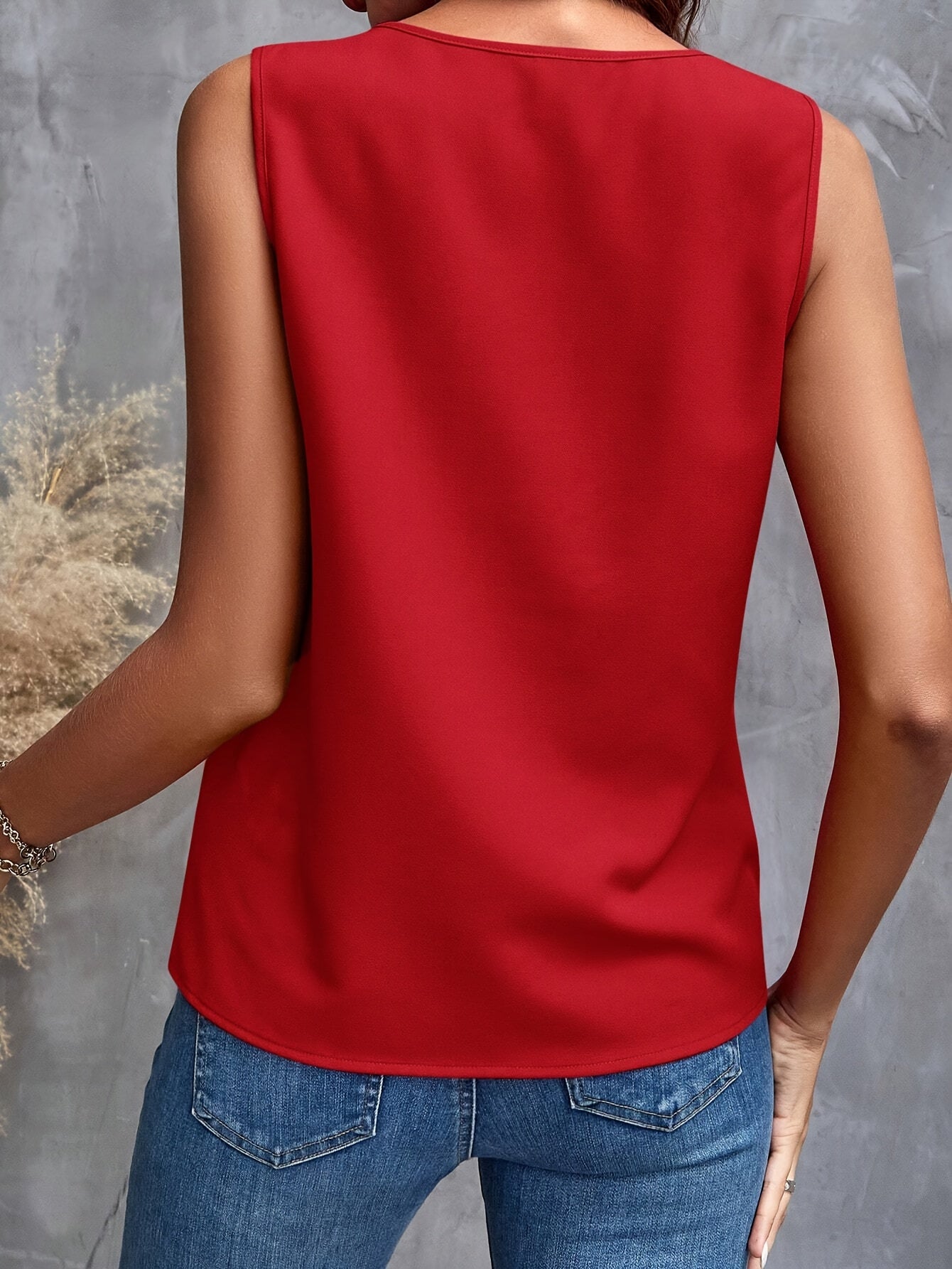 Ruthiclave | Blusa Elegante sin Mangas con Escote en V y Caída Sofisticada