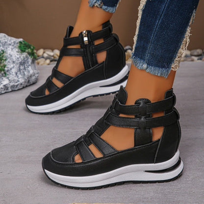 Falira™ Cómodas sandalias ligeras con cuña y cremallera lateral