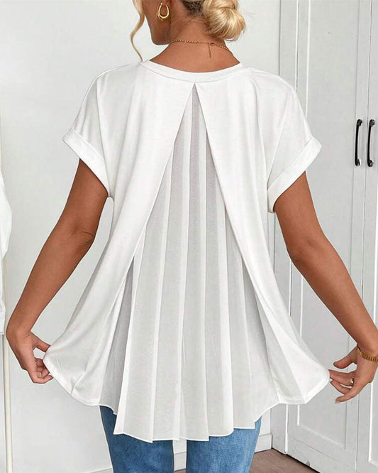Ciela™ Blusa ligera plisada con caída fluida