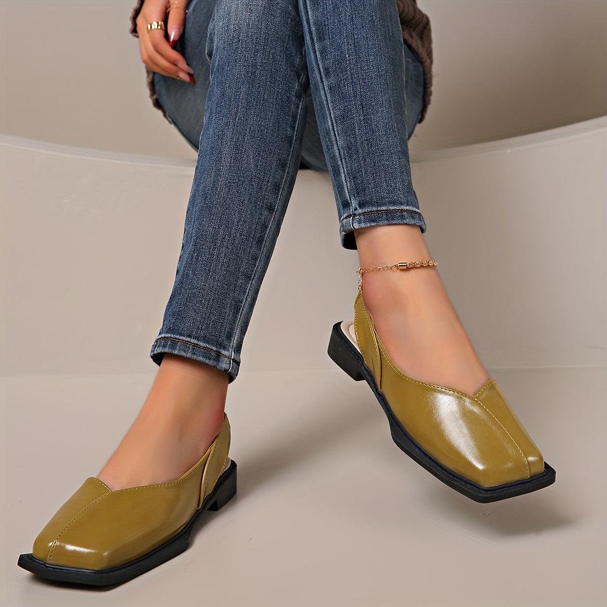 Darya™ Sandalias Elegantes de Tacón Grueso con Punta Cuadrada
