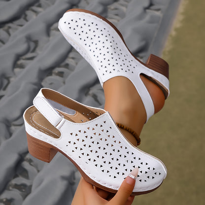 Korae™ Sandalias de Tacón con Correas Ajustables y Diseño Calado