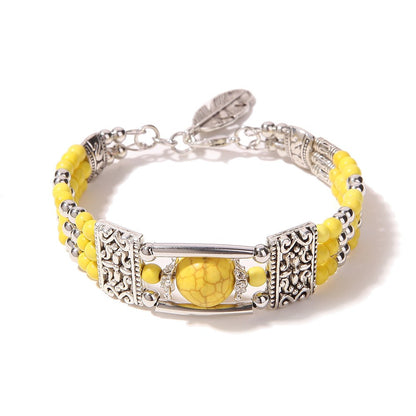 Jessae™ Pulsera de Piedras Naturales con Estilo Artesanal y Energía Natural
