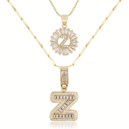 Primrose™ Collares Iniciales de Letra con Diamantes de 14k (2 piezas)