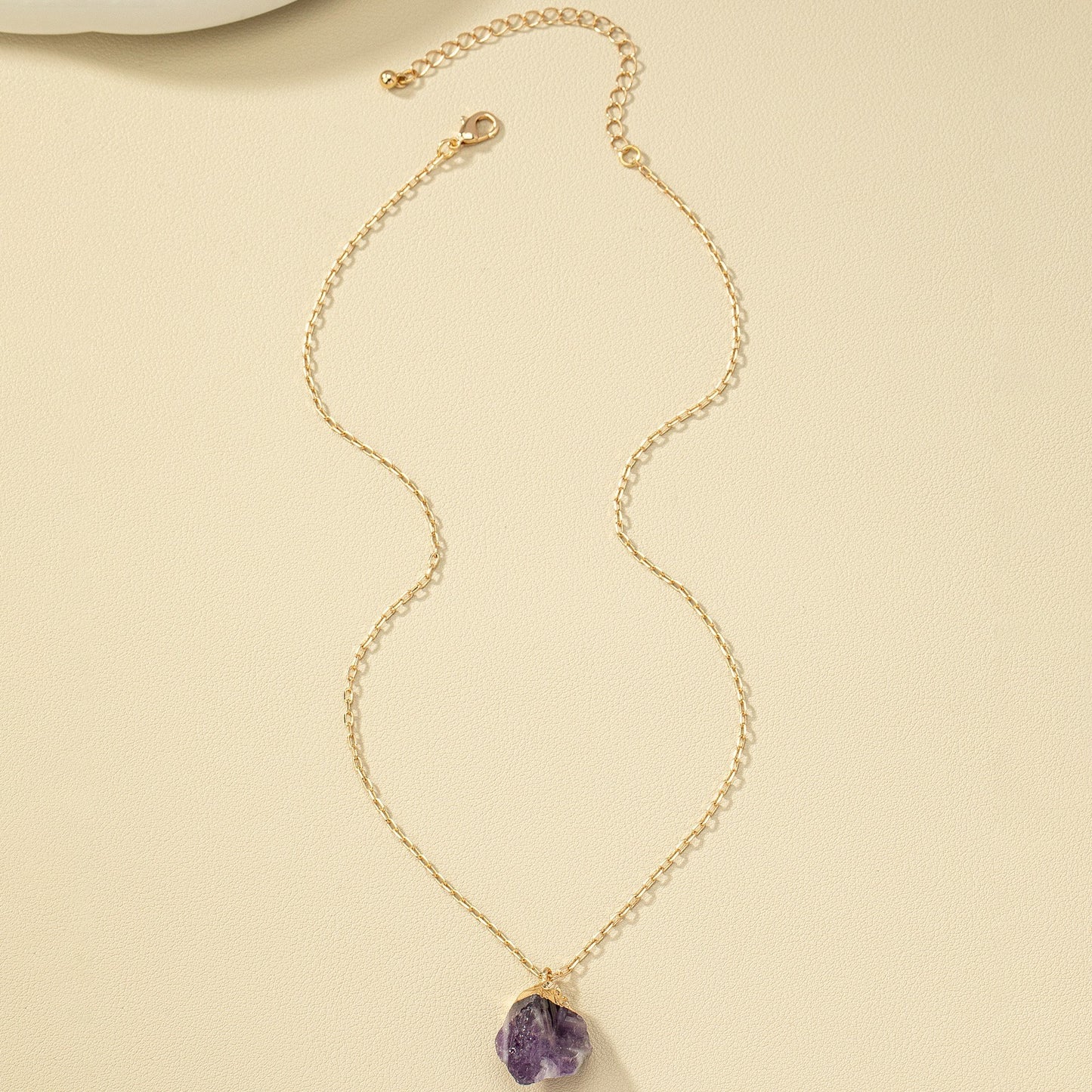 Taria™ Collar Minimalista con Colgante Irregular Bañado en Oro de 14K