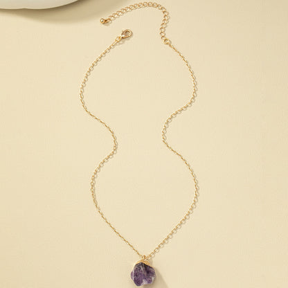 Taria™ Collar Minimalista con Colgante Irregular Bañado en Oro de 14K