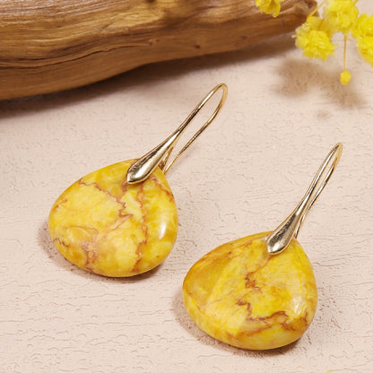 Mirea™ Aretes de Piedra Natural en Forma de Gota con Estilo Elegante