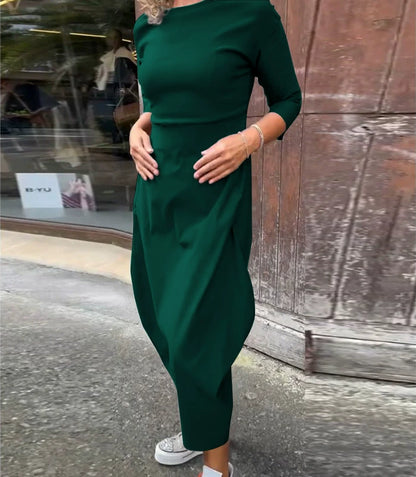 Caelune™ Vestido elegante y sencillo con bolsillos para mujer