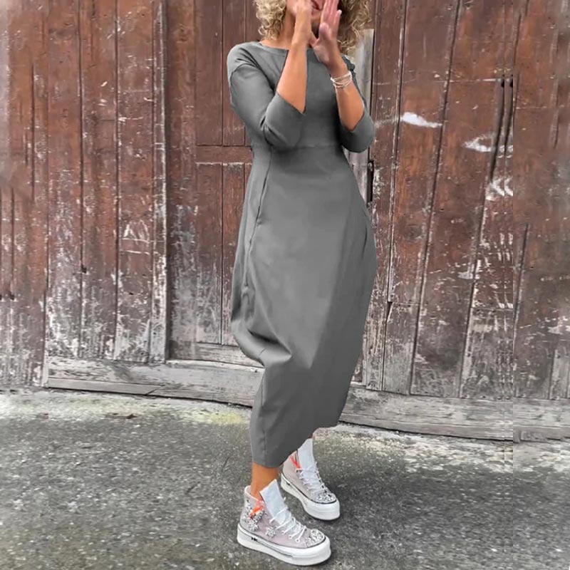 Caelune™ Vestido elegante y sencillo con bolsillos para mujer