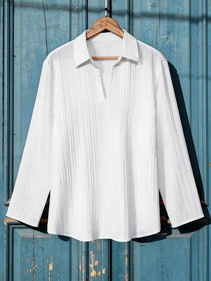 Foxton™ Camisa Casual de Manga Larga para Hombre con Estilo Atemporal