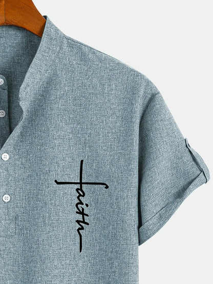 Hayes™ Camisa elegante de manga corta y cuello alto