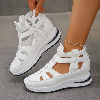 Falira™ Cómodas sandalias ligeras con cuña y cremallera lateral