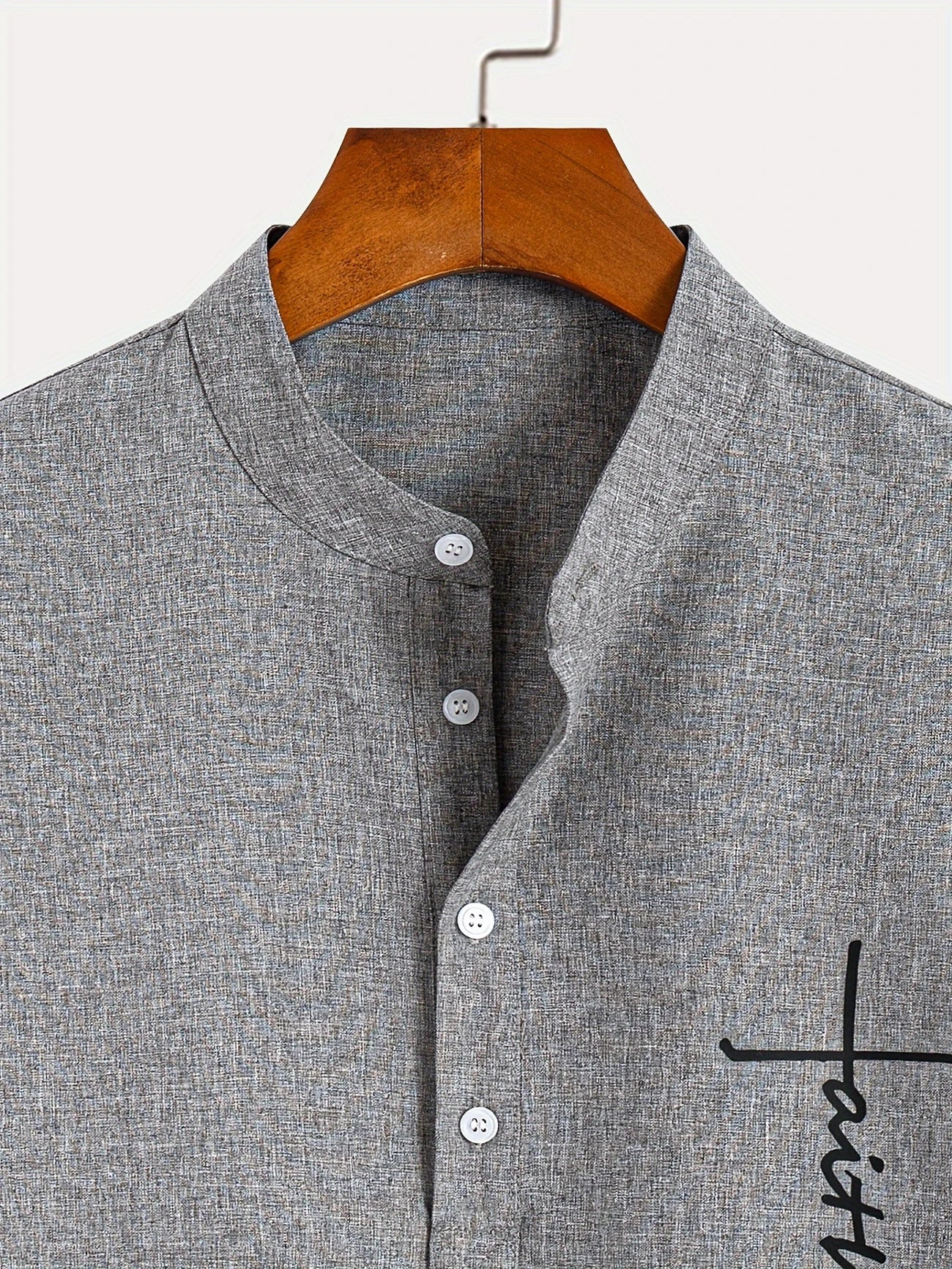 Hayes™ Camisa elegante de manga corta y cuello alto